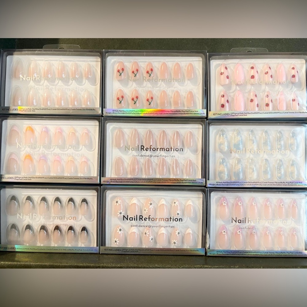 4 New Nail Reformation / Glamnetic nails price each or bundle MSG COLORS TO BUY